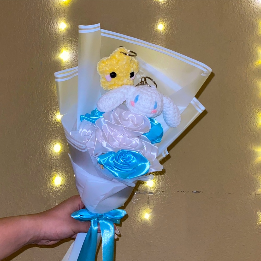 Cinnamon roll themed forever bouquet